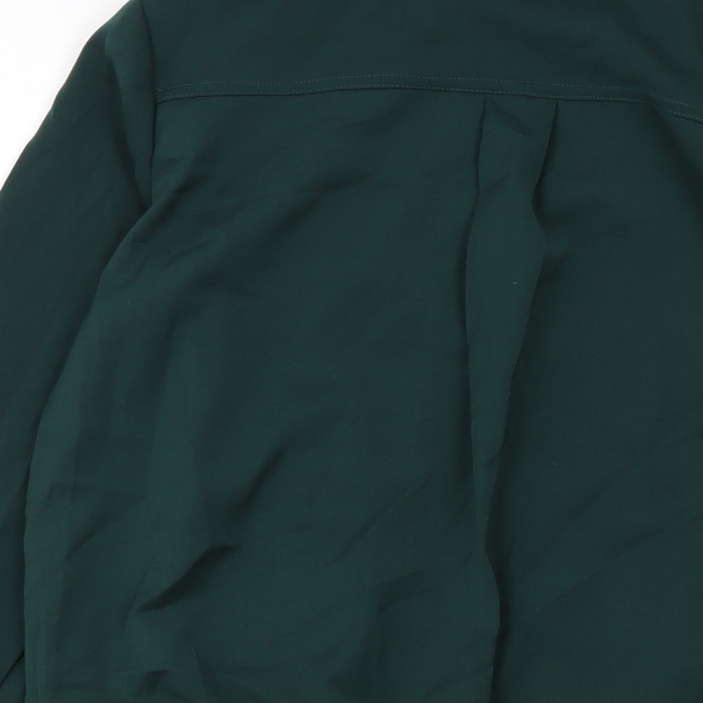 Nina Leonard Womens Green Bomber Jacket Jacket Size XS Zip