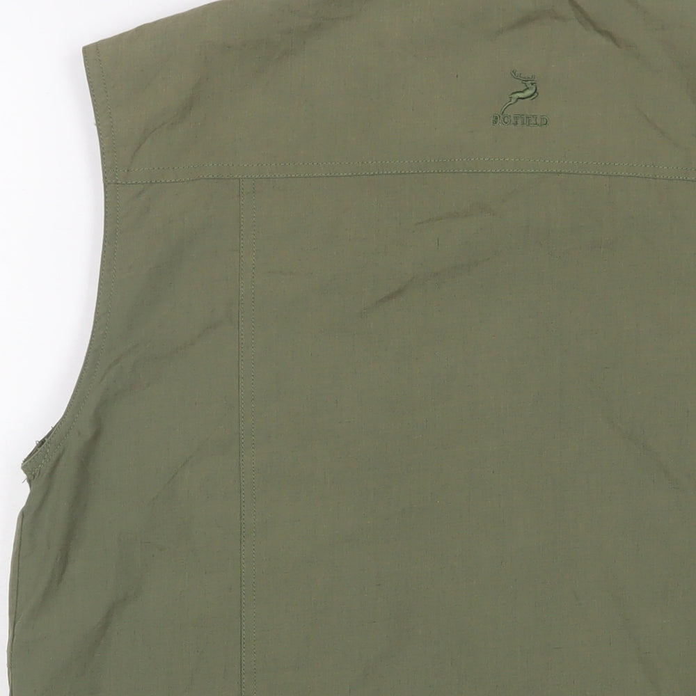PG Field Heritage Mens Green Gilet Jacket Size M Zip