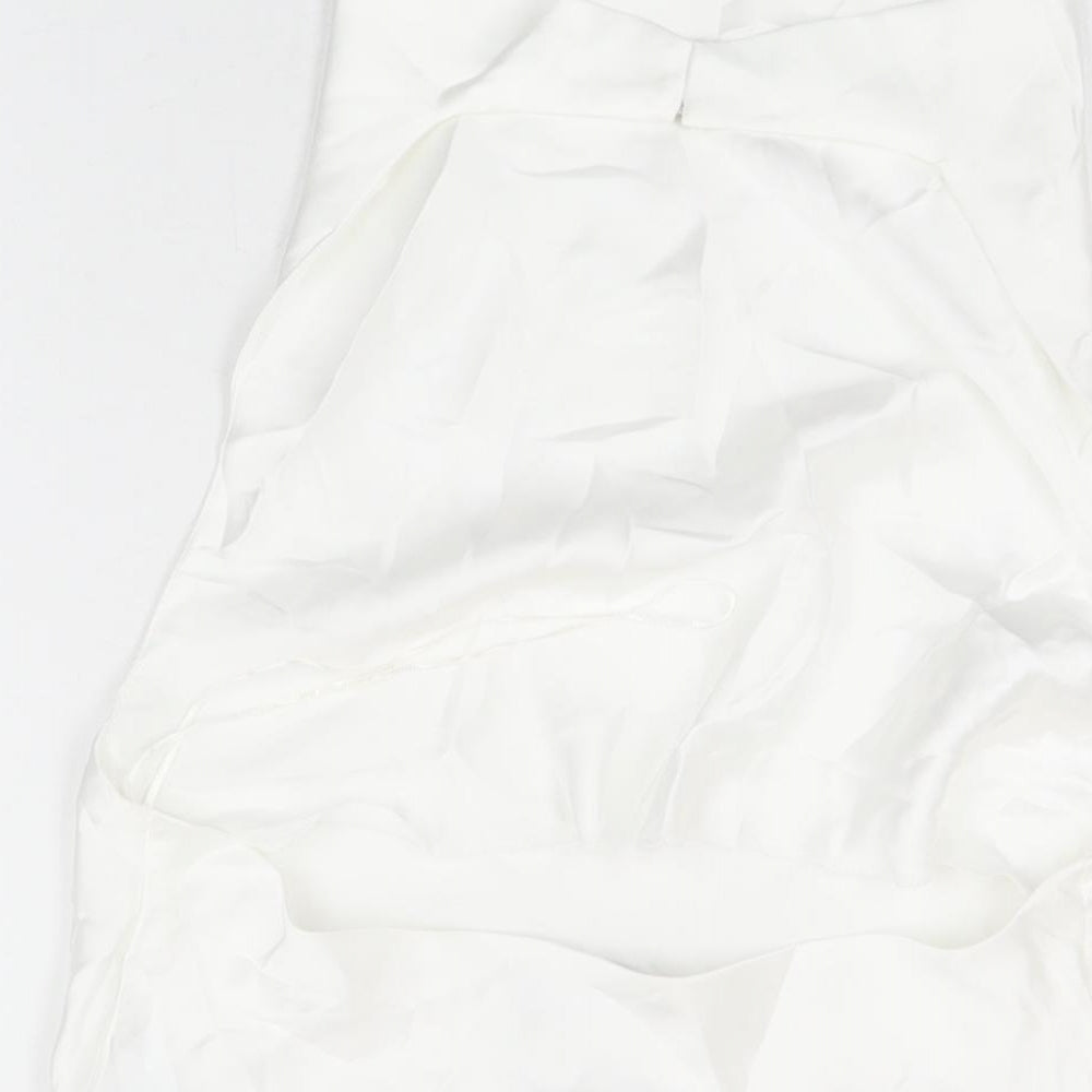 Zara Womens White Polyester Basic Blouse Size XS Round Neck
