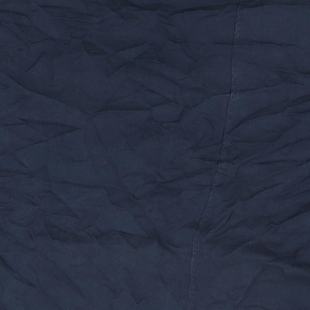 Per Una Womens Blue Lyocell Basic Button-Up Size 12 Collared