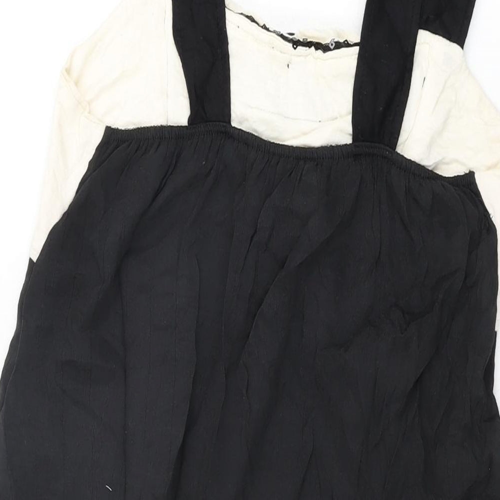 New York Laundry Womens Black Viscose Shift Size 12 Square Neck Pullover