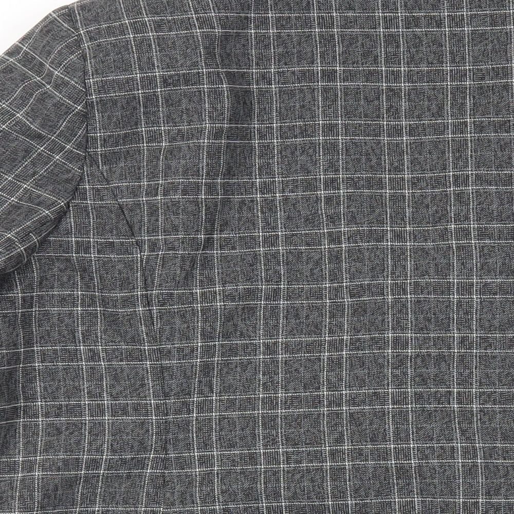 M&Co Womens Grey Plaid Jacket Blazer Size 20 Button
