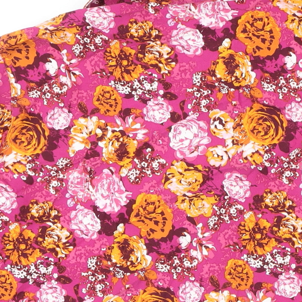 YAS Womens Multicoloured Floral Jacket Size M Button