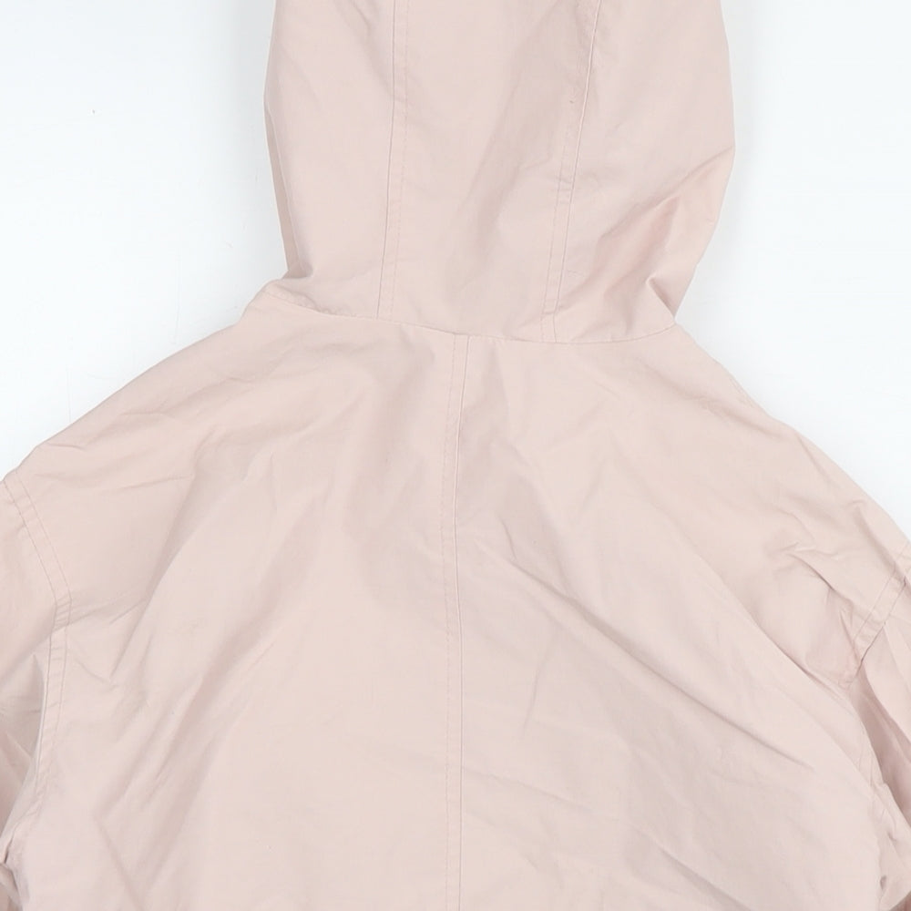 Mango Girls Pink Rain Coat Jacket Size 7 Years Zip