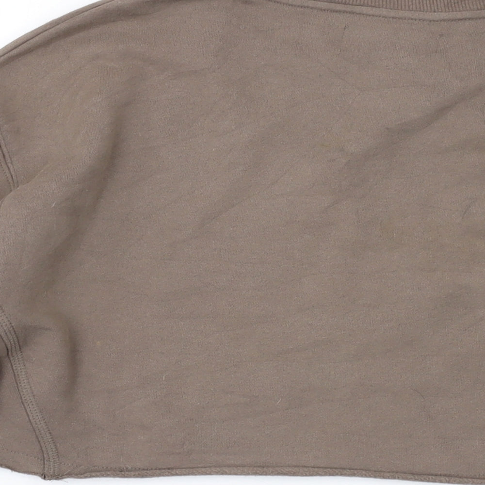 Pull&Bear Womens Brown Polyester Pullover Sweatshirt Size S Pullover