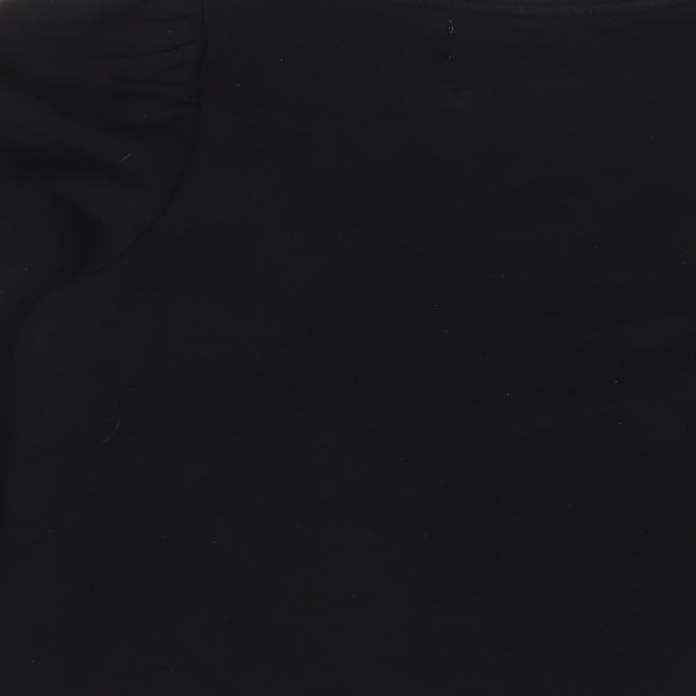 Pull&Bear Womens Black Cotton Pullover Sweatshirt Size S Pullover