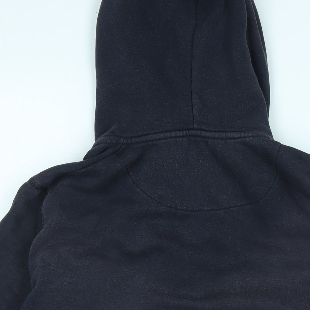 Brand and care label for French Connection men’s blue jacket, size S, zip - french connection