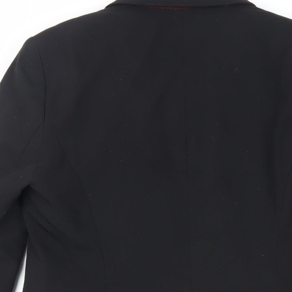 Topshop Womens Black Jacket Blazer Size 10 Button