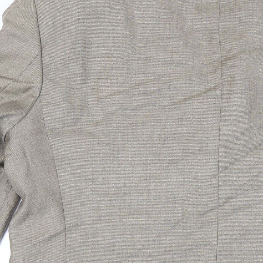 Marks & Spencer Mens Beige Wool Jacket Suit Jacket Size 42 Regular