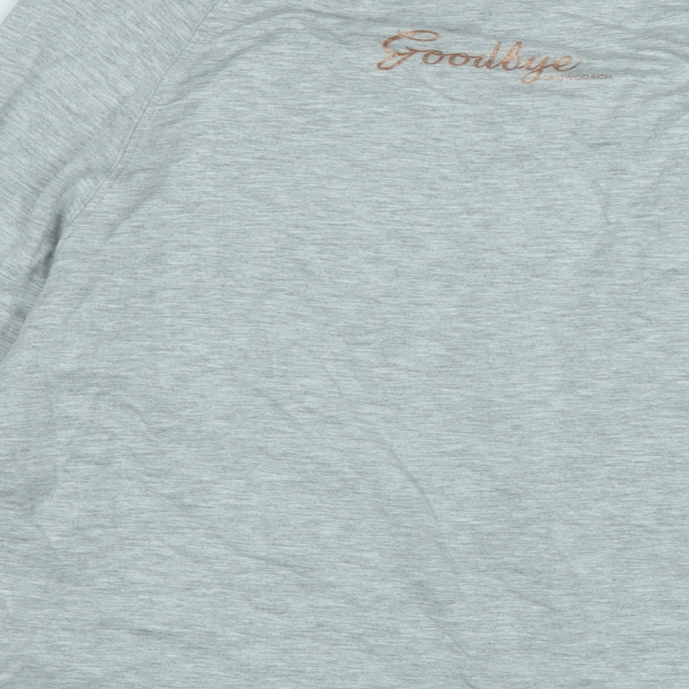 Oasis Womens Grey Polyester Pullover Sweatshirt Size XS - Logo