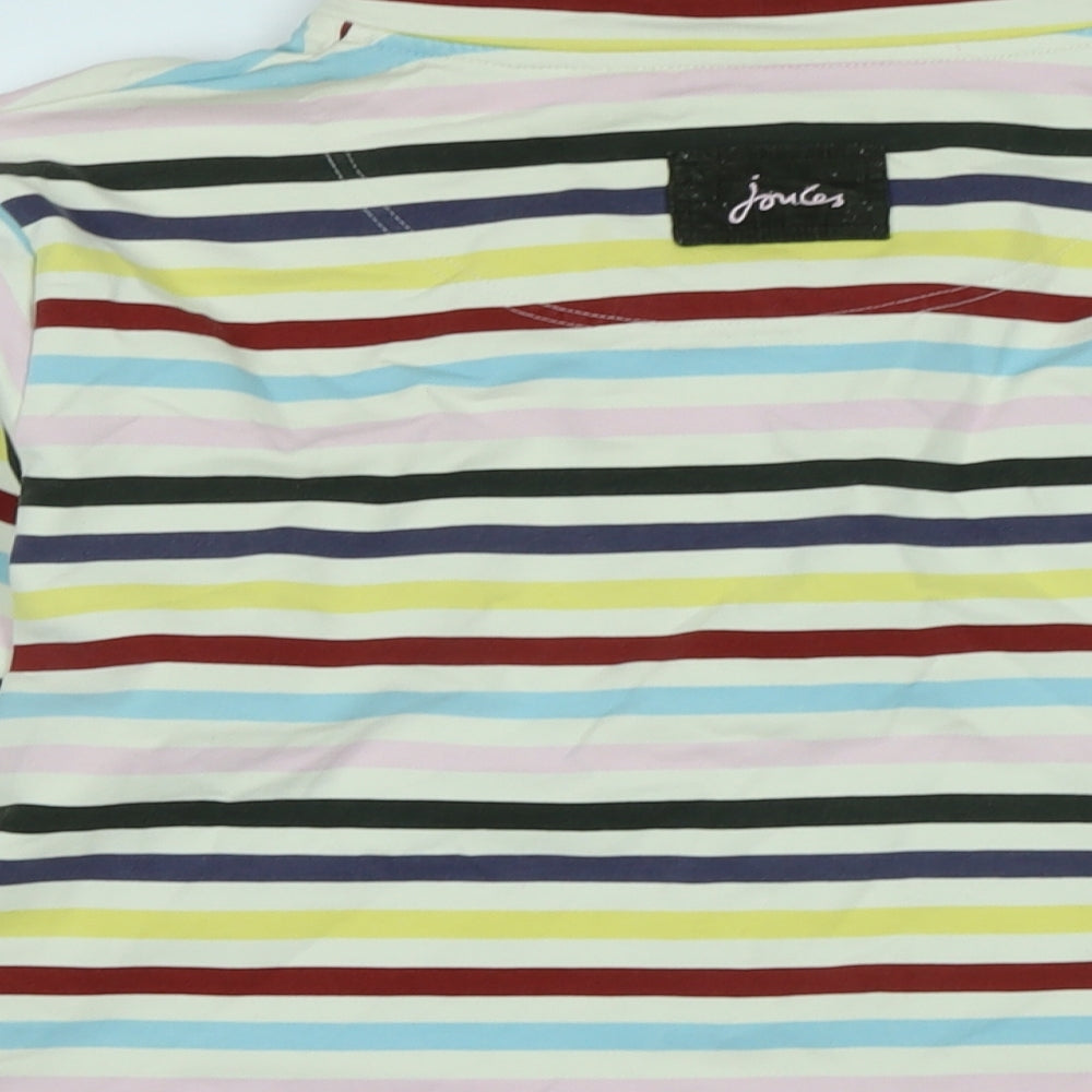 joul Womens Multicoloured Striped Polyester Pullover Sweatshirt Size 12 - Logo