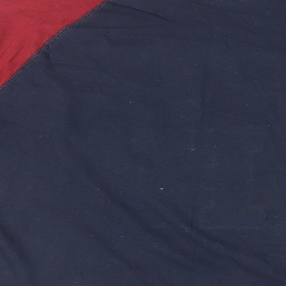 Marks & Spencer Mens Blue Colourblock Cotton T-Shirt Size M Crew Neck - Harry Potter Hogwarts