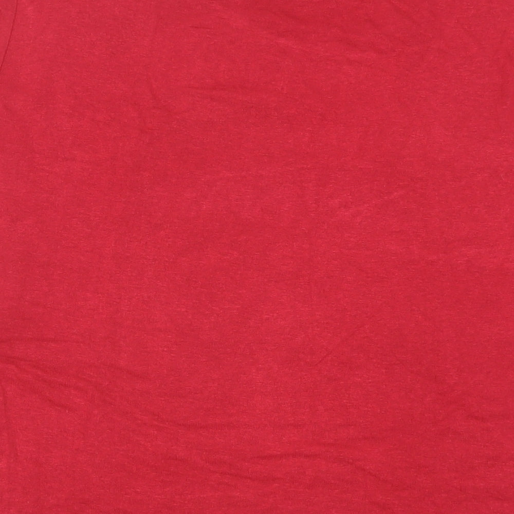 Phase Eight Womens Red Viscose Basic T-Shirt Size 14 Boat Neck