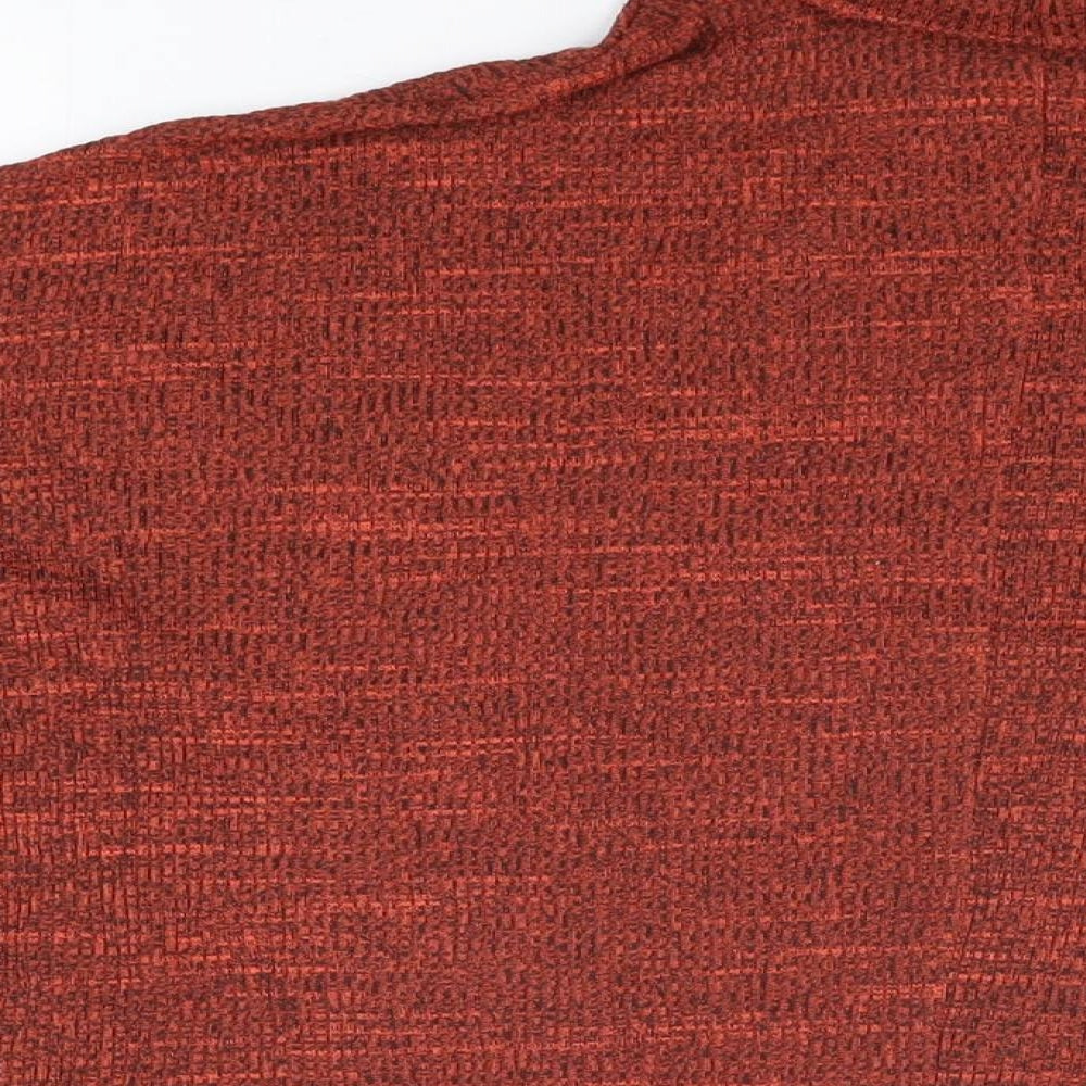 River Island Womens Red Viscose Basic T-Shirt Size 8 Roll Neck