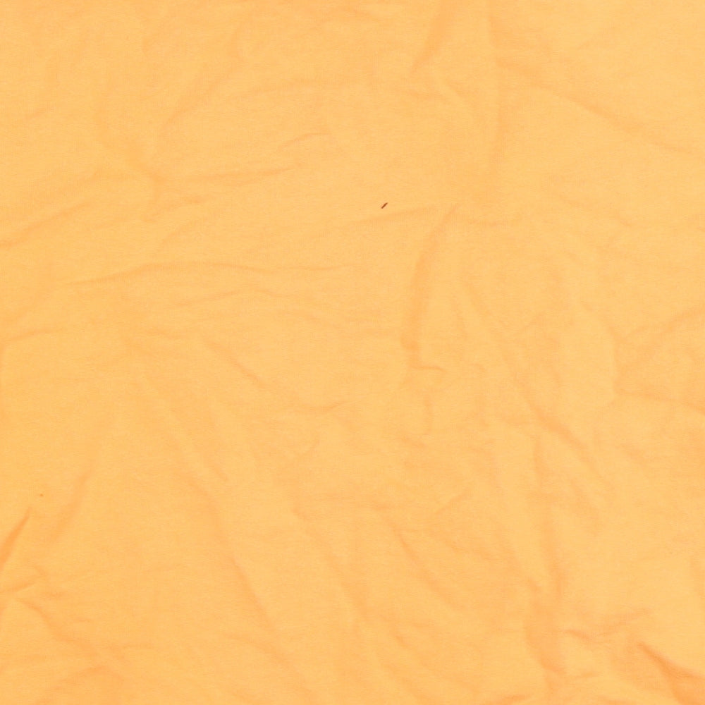 Creo Studios Mens Orange Cotton Pullover Sweatshirt Size M