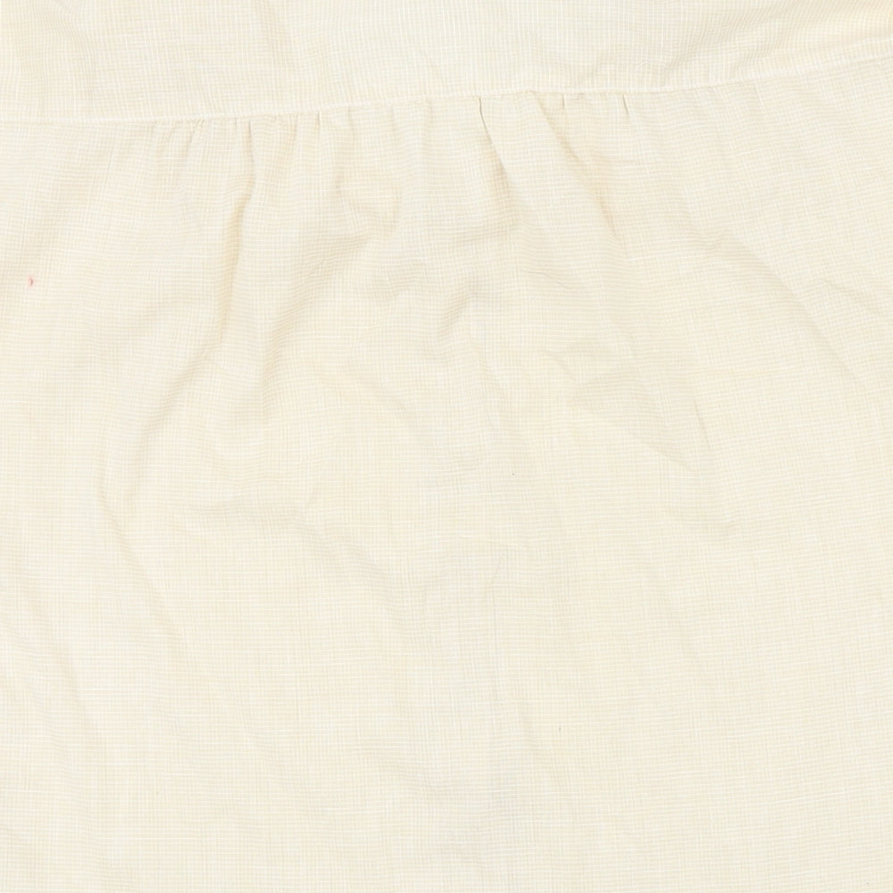 Koret Womens White Camouflage Polyester Blend Tunic Blouse Size M Collared