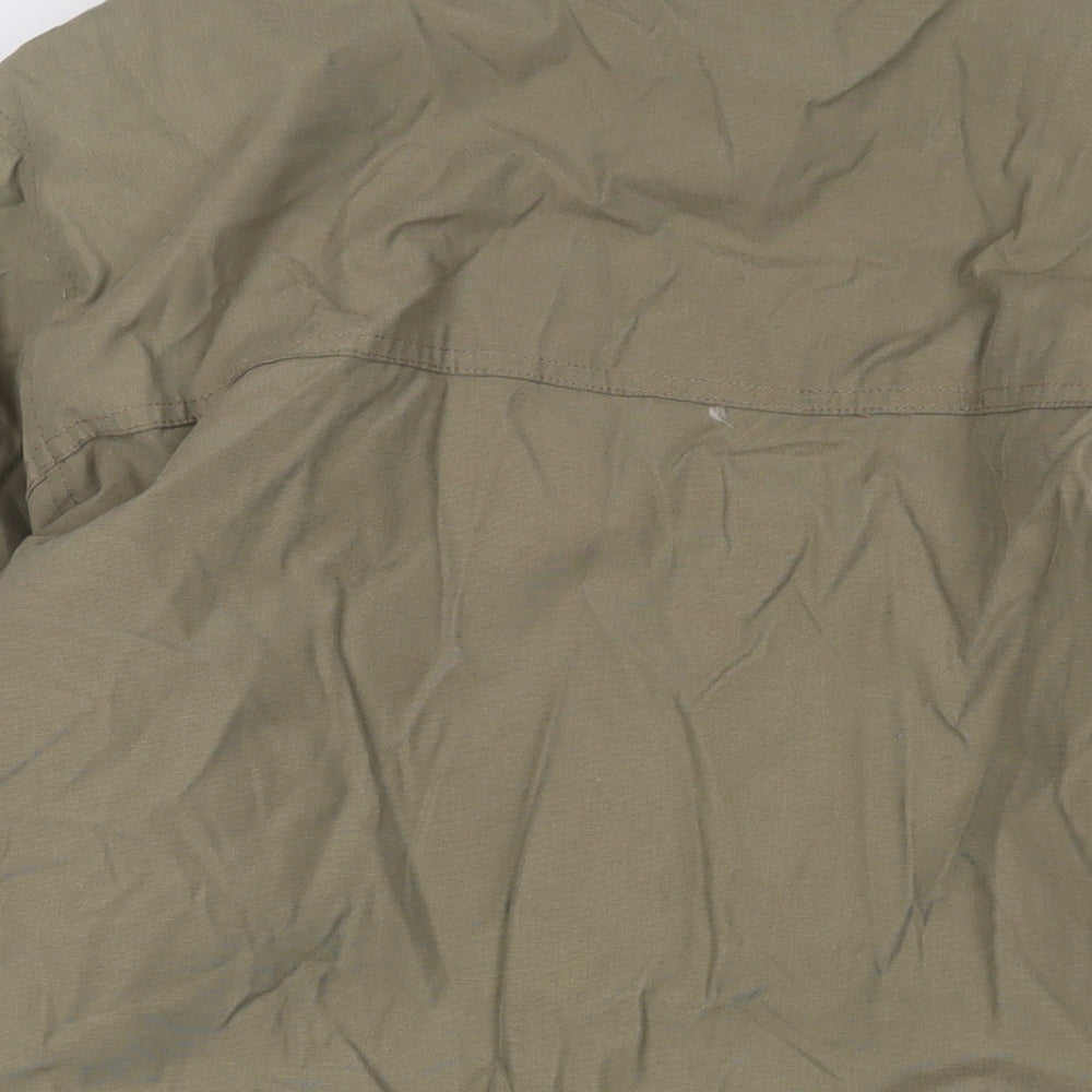 Debenhams Mens Green Jacket Coat Size L Zip