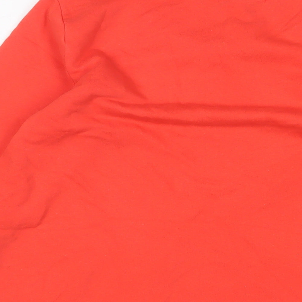 Lands' End Womens Orange Cotton Pullover Sweatshirt Size 10 Pullover