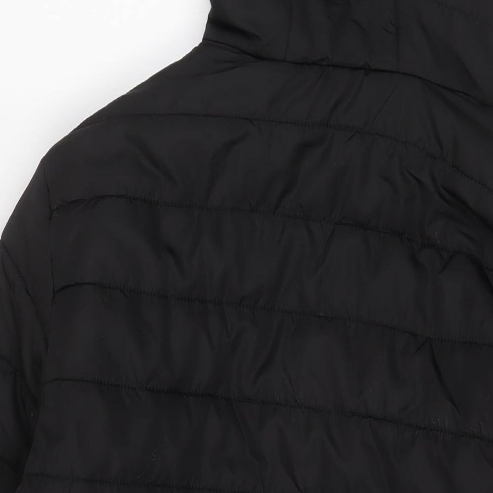 Avant Garde Mens Black Puffer Jacket Jacket Size L Zip