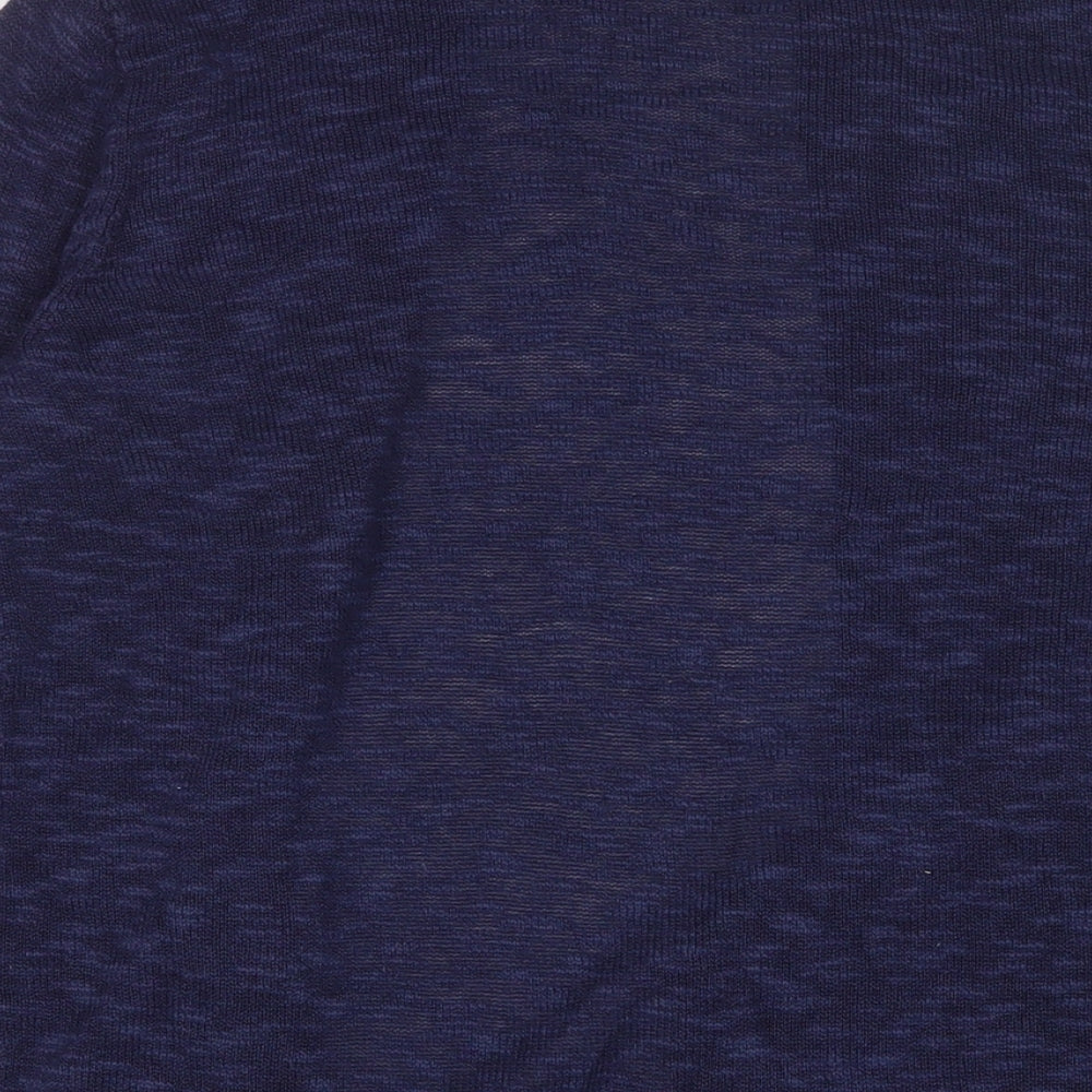Gap Womens Blue V-Neck Cotton Cardigan Jumper Size M - Open
