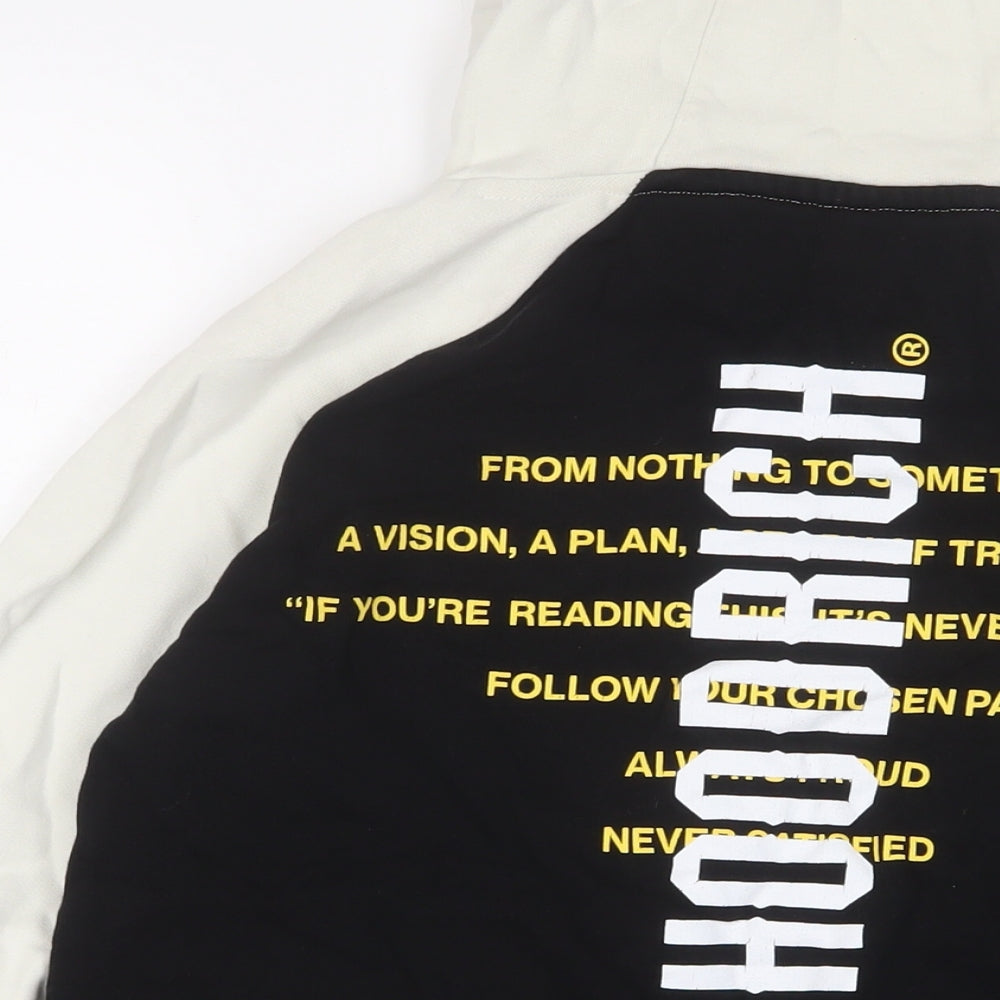 Hoodrich Mens Black Cotton Pullover Hoodie Size XS