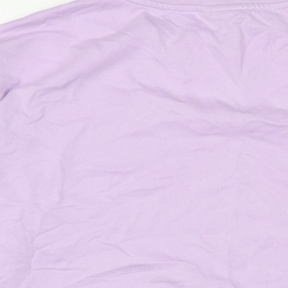 Disney Womens Purple Cotton Pullover Sweatshirt Size M Pullover - Stitch