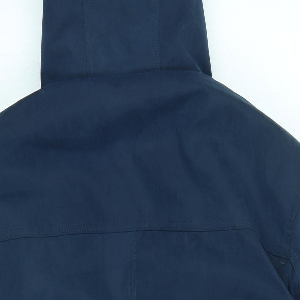 Livergy Mens Blue Anorak Coat Size 40 Zip - Logo
