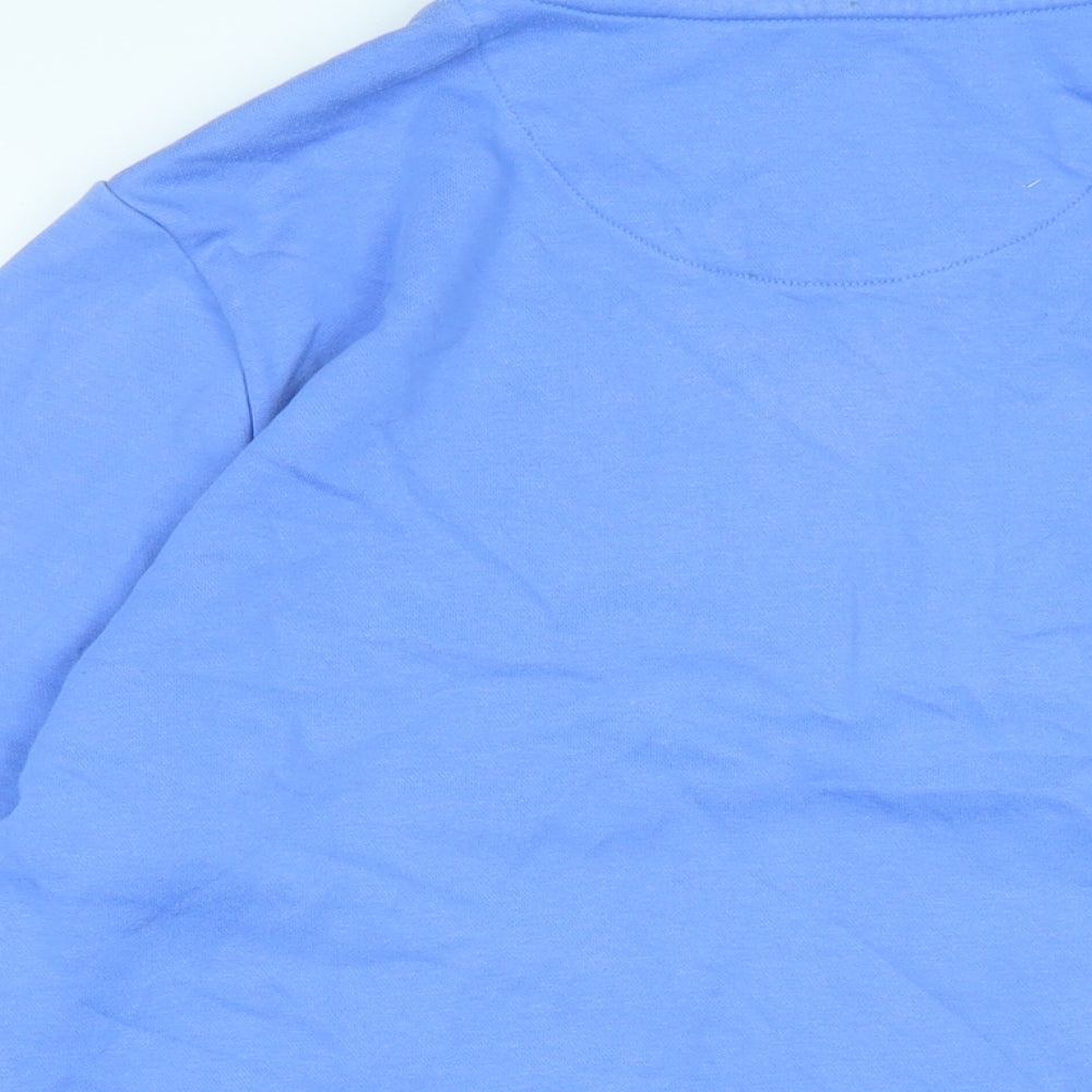 Lands End Womens Blue Polyester Pullover Sweatshirt Size XL - Logo