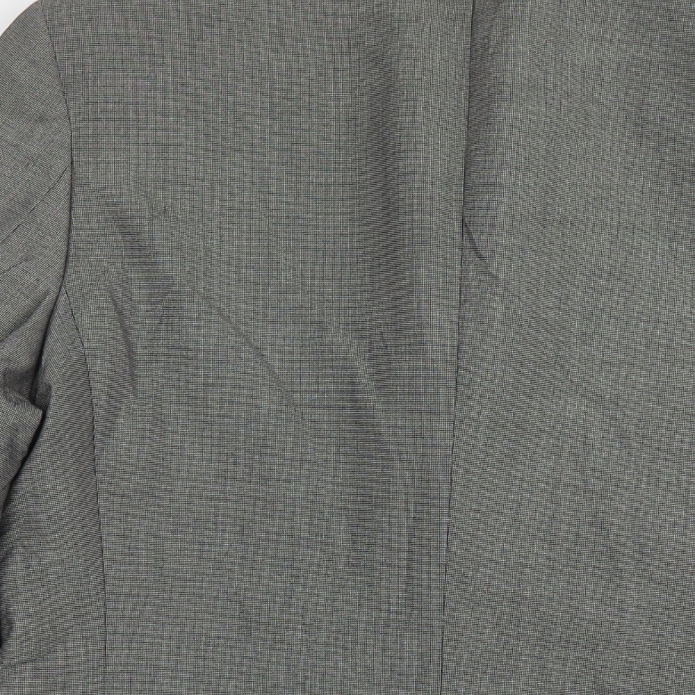 Burton Mens Grey Polyester Jacket Suit Jacket Size 42 Regular