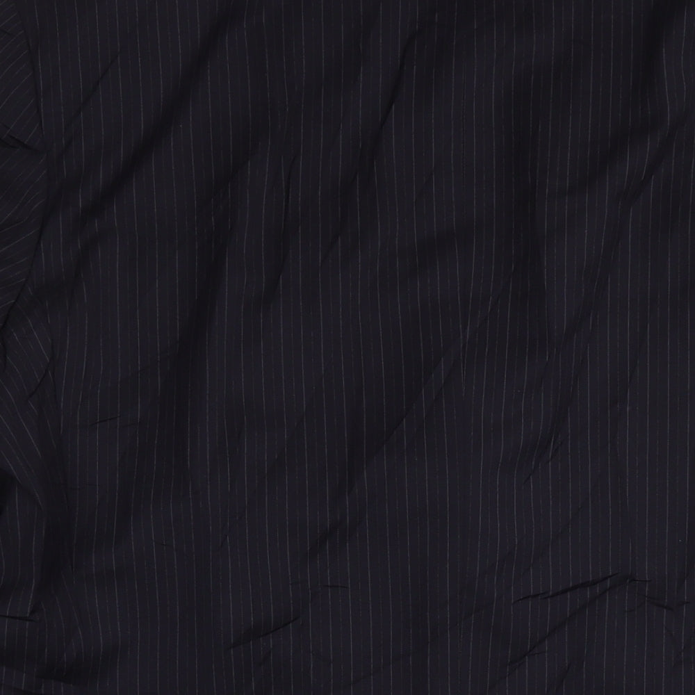 Marks & Spencer Mens Blue Striped Wool Jacket Suit Jacket Size 44 Regular