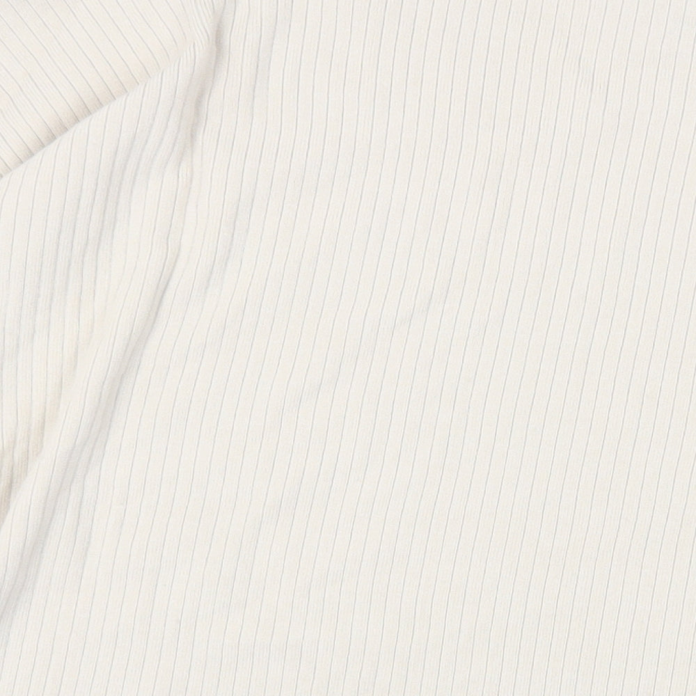 Selected Femme Womens Beige Crew Neck Viscose Pullover Jumper Size L - Ribbed