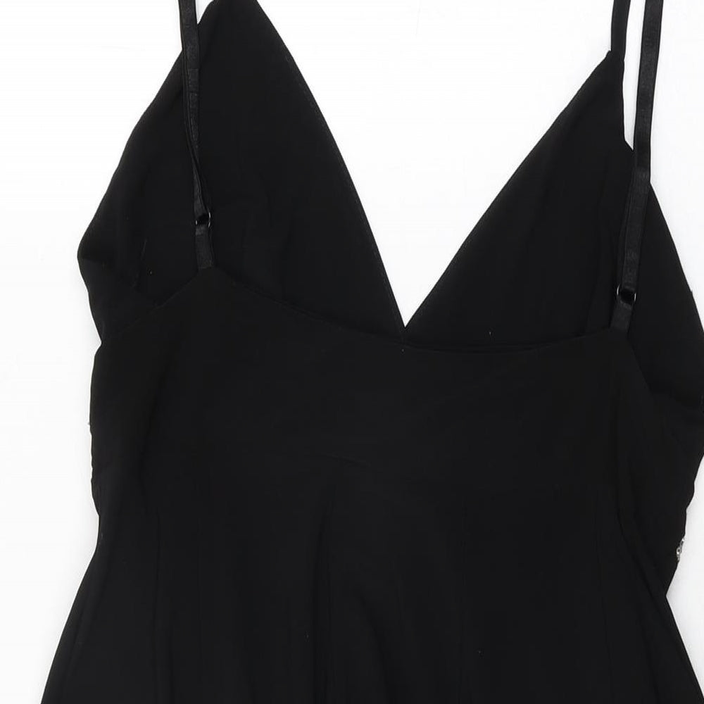 Select Womens Black Polyester Shift Size 14 V-Neck Pullover