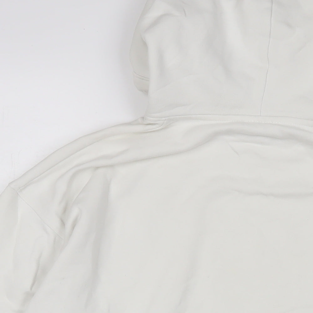 Weekday Womens White Cotton Pullover Hoodie Size S Pullover