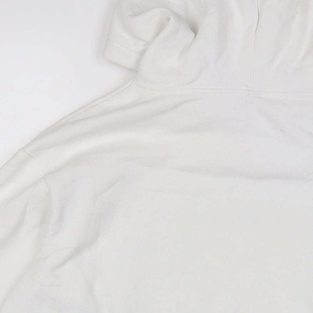 Paramount Womens White Cotton Pullover Hoodie Size L Pullover