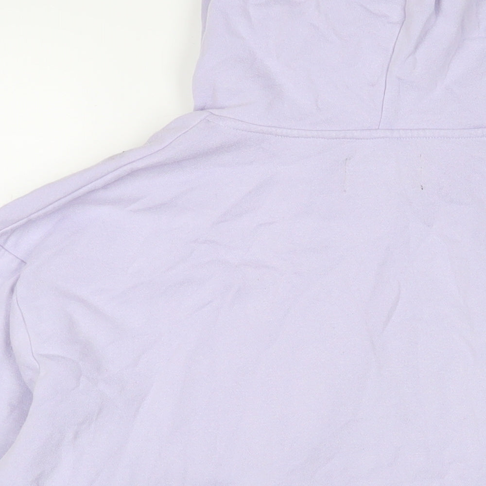 Pieces Womens Purple Cotton Pullover Hoodie Size L Pullover