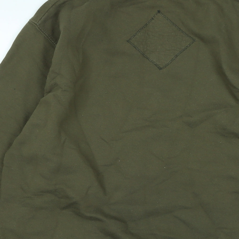 Ushiwear Mens Green Polyester Pullover Sweatshirt Size M - Logo