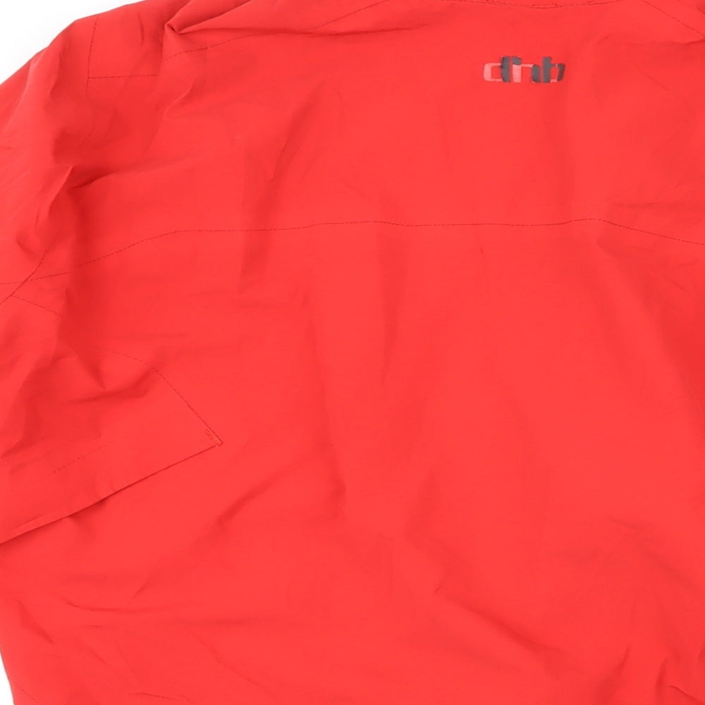 dhb Mens Red Rain Coat Jacket Size M Zip