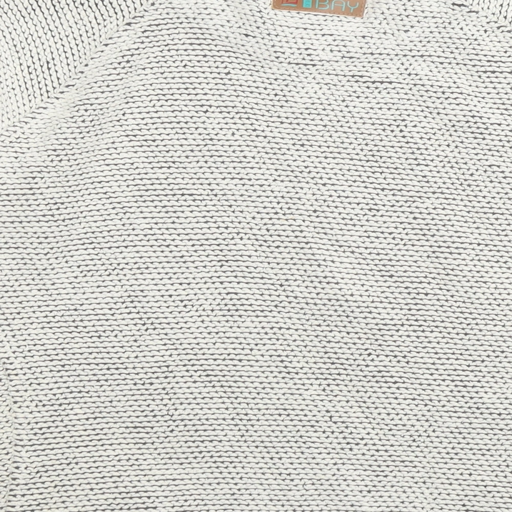 Dock Bay Womens White Cotton Pullover Sweatshirt Size 16 Pullover