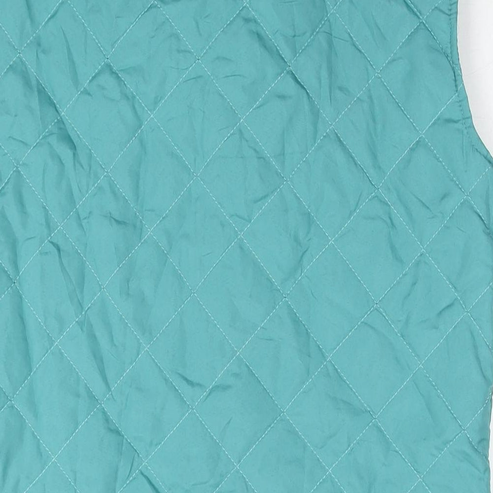 Anne de Lancey Womens Blue Quilted Waistcoat Size M Zip