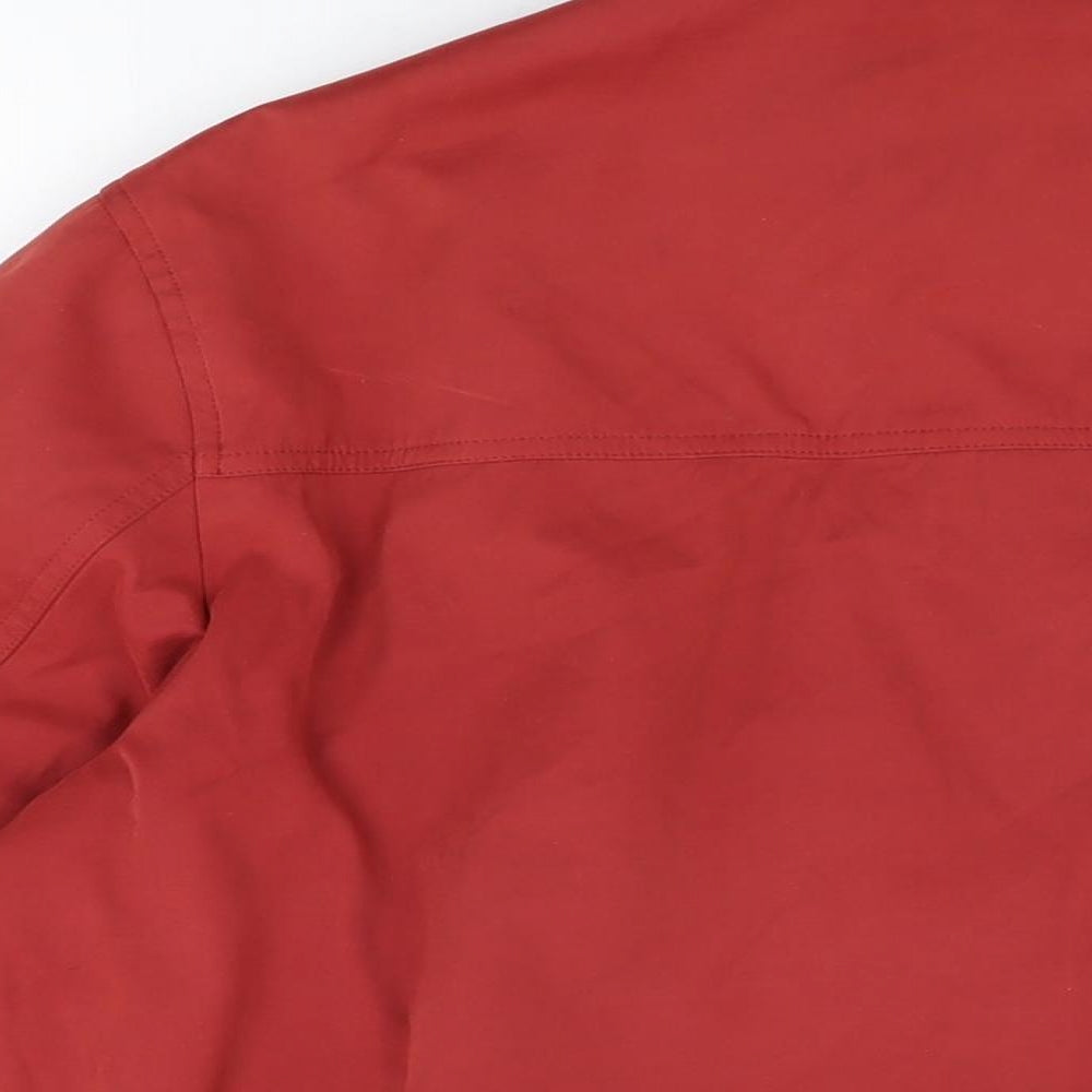 LAPIDUS Mens Red Overcoat Jacket Size L Zip