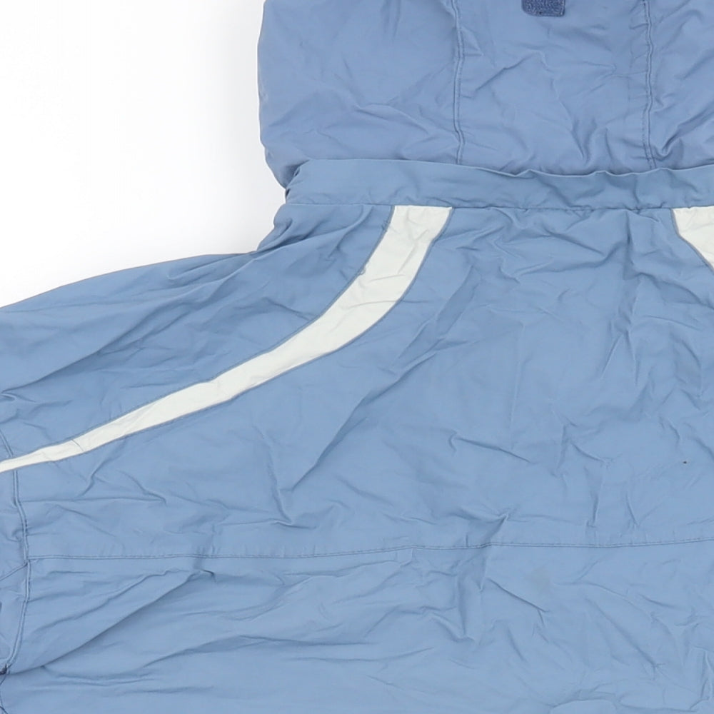 Backswing Womens Blue Rain Coat Coat Size M Zip