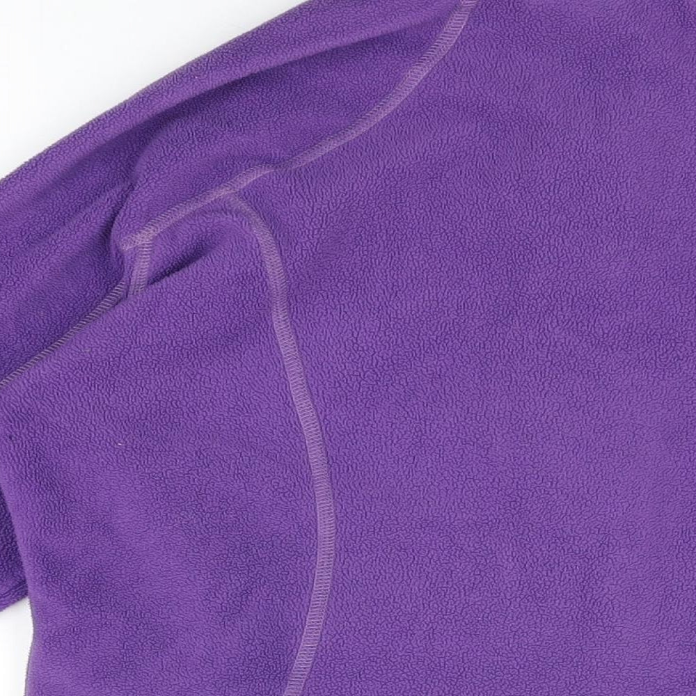 K-Way Womens Purple Polyester Full Zip Sweatshirt Size M Zip