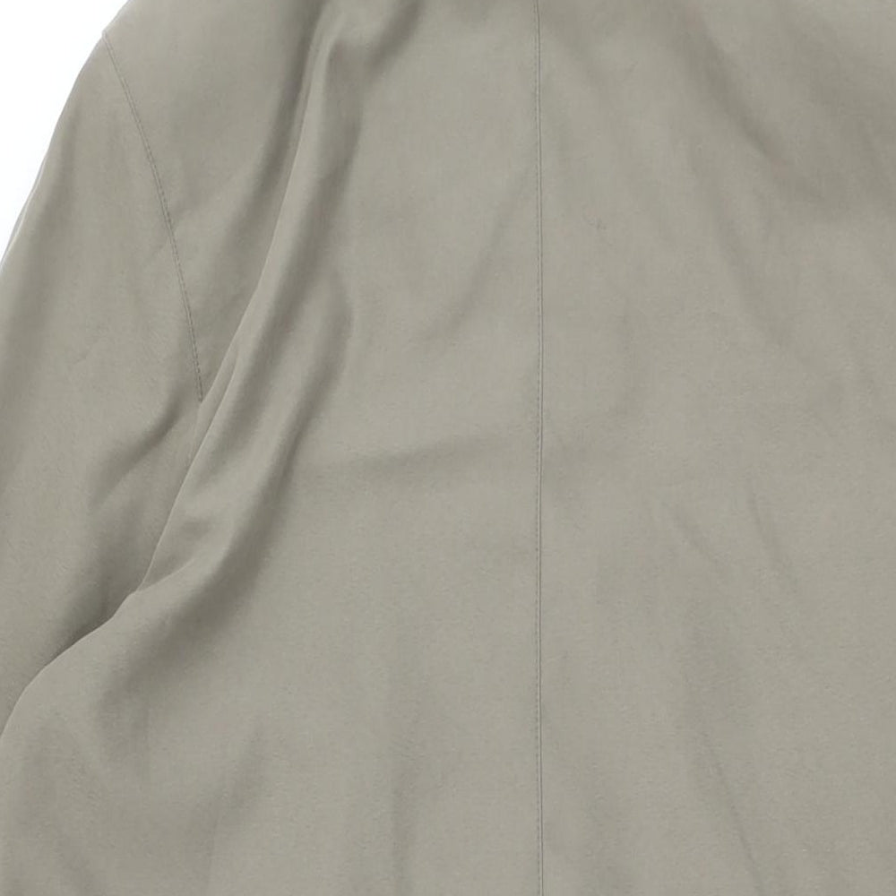 NuAge Womens Beige Overcoat Coat Size 8 Button