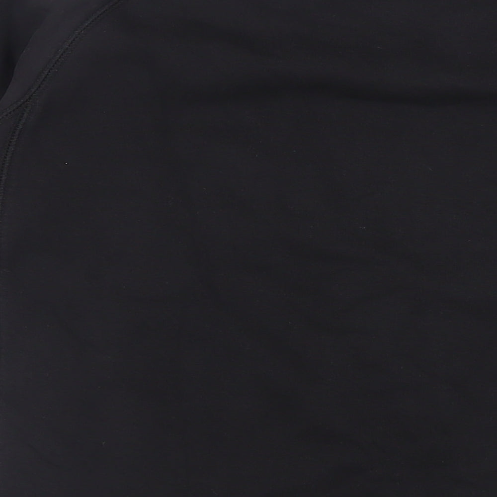 Smiley Mens Black Cotton Pullover Sweatshirt Size L