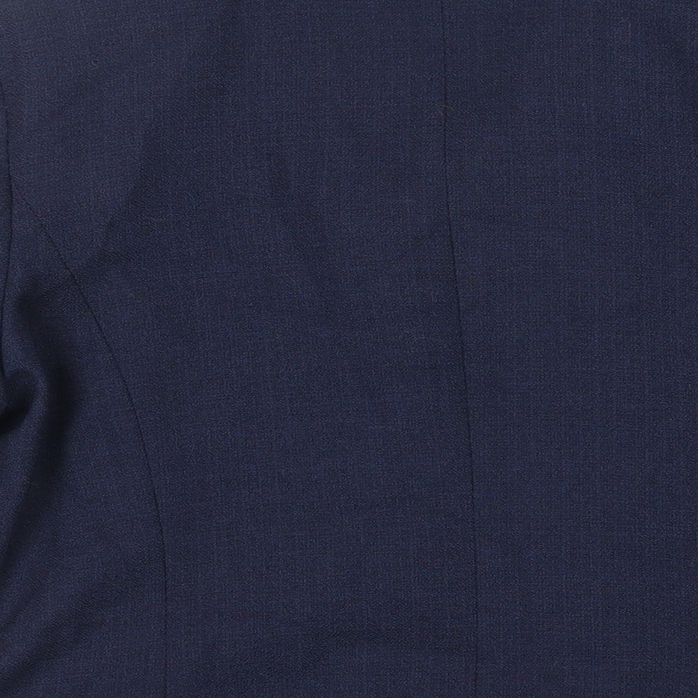 EWM Womens Blue Jacket Blazer Size 14 Button