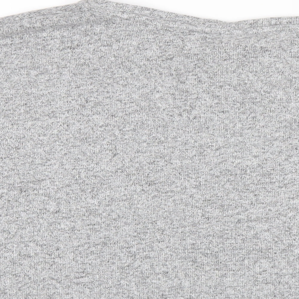 H&M Womens Grey Viscose Basic T-Shirt Size S Round Neck