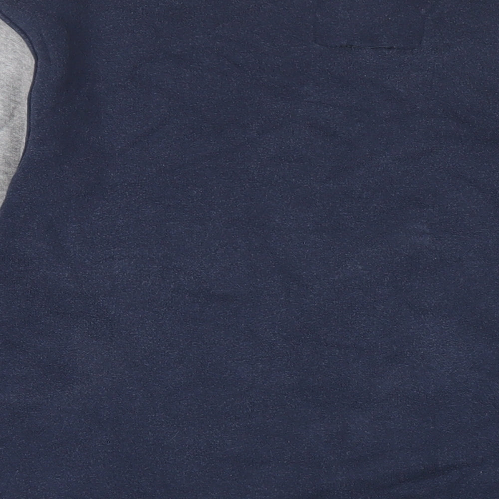 Your Turn Mens Blue Cotton Pullover Sweatshirt Size M