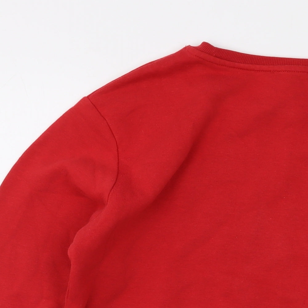 TEX Womens Red Polyester Pullover Sweatshirt Size S Pullover