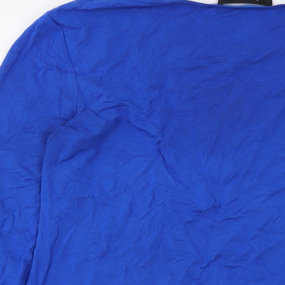 Autograph Womens Blue Modal Basic T-Shirt Size 10 Crew Neck