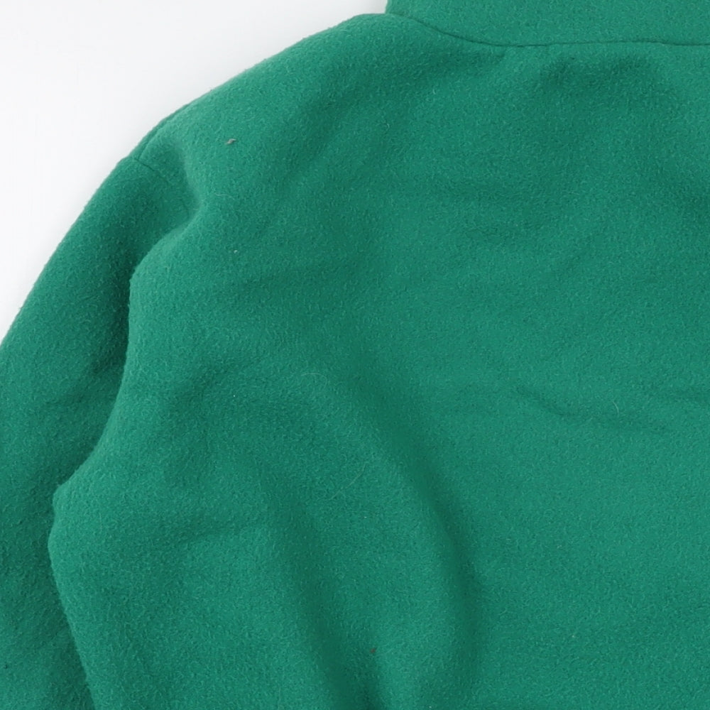 Topshop Womens Green Polyester Pullover Sweatshirt Size 10 Zip